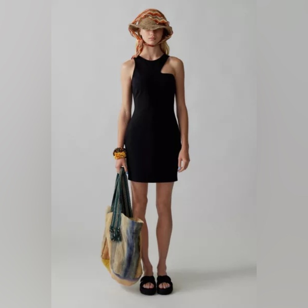 NWT UO Victoria Asymmetrical Racerback Mini Dress Size Small